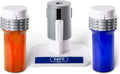 Locking Pill Bottle 4-pk Blue/Amber with Encoder Pack of 2 O68149