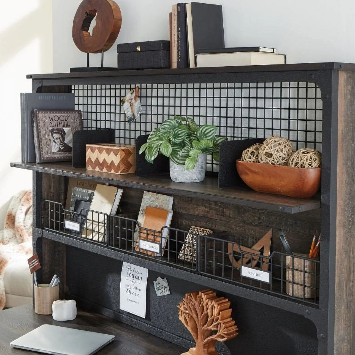 Computer Desk & Computer Hutch H69064