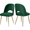 Green Velvet Dining Chair Set of 2 G912