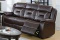 Dark Brown Leatherette Recliner Sofa I58093