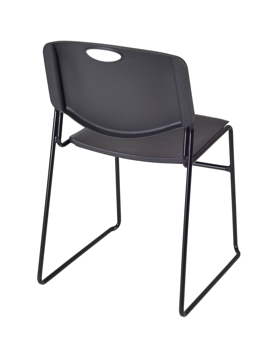 Black Training Table and 2 Stack Chairs J1064
