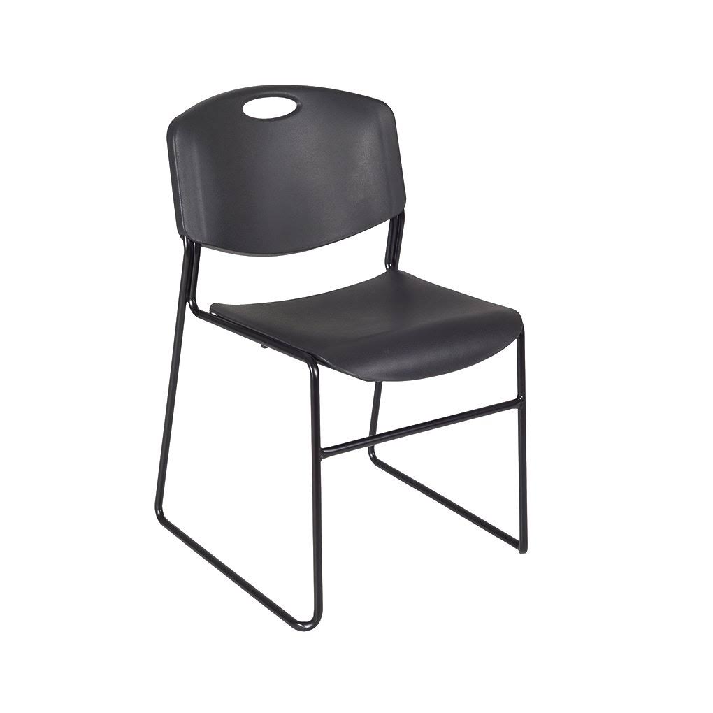 Black Training Table and 2 Stack Chairs J1064