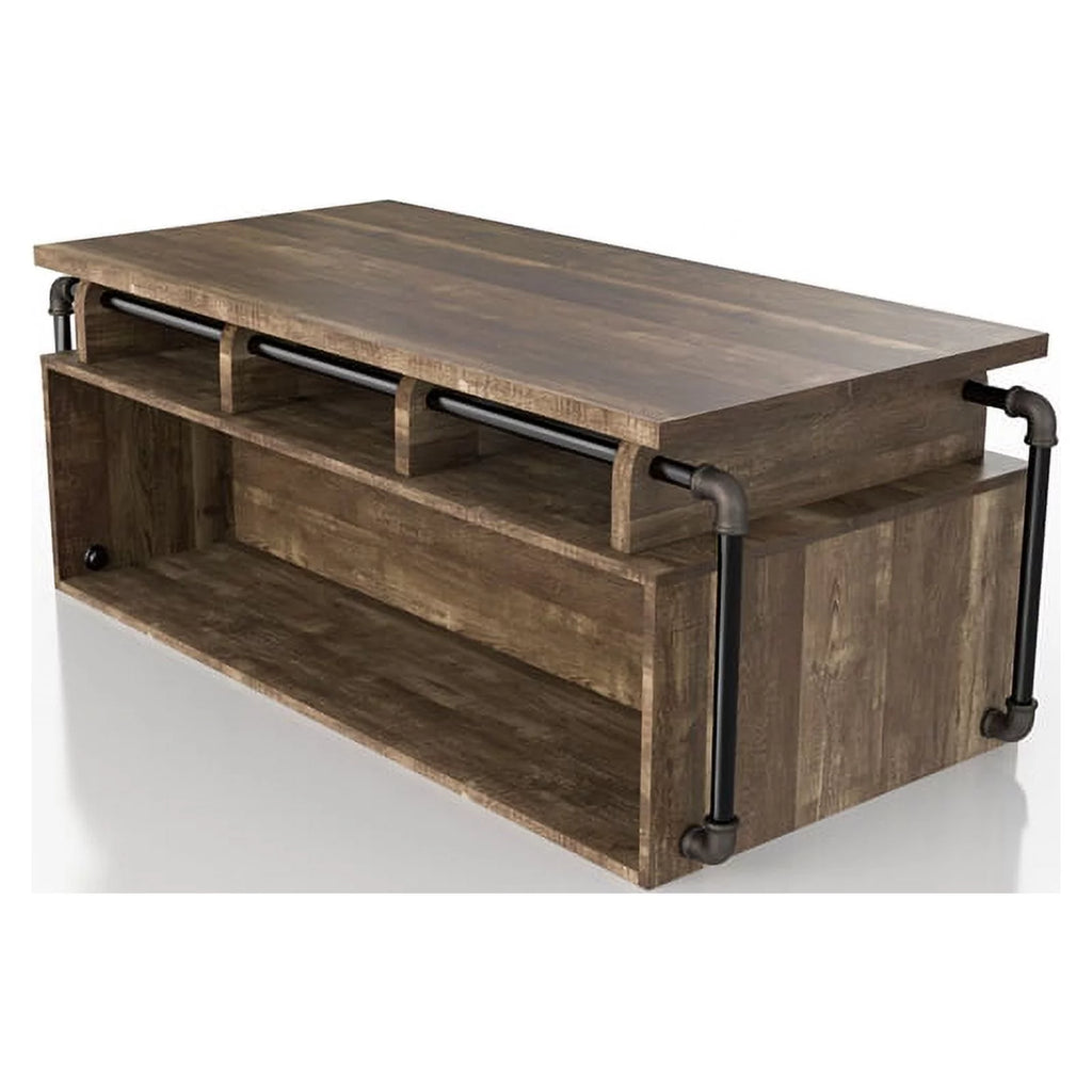 Modern Wood Lift-Top Coffee Table in Reclaimed Oak S180611