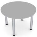 Round Conference Table Engineered Wood Light Gray F6901