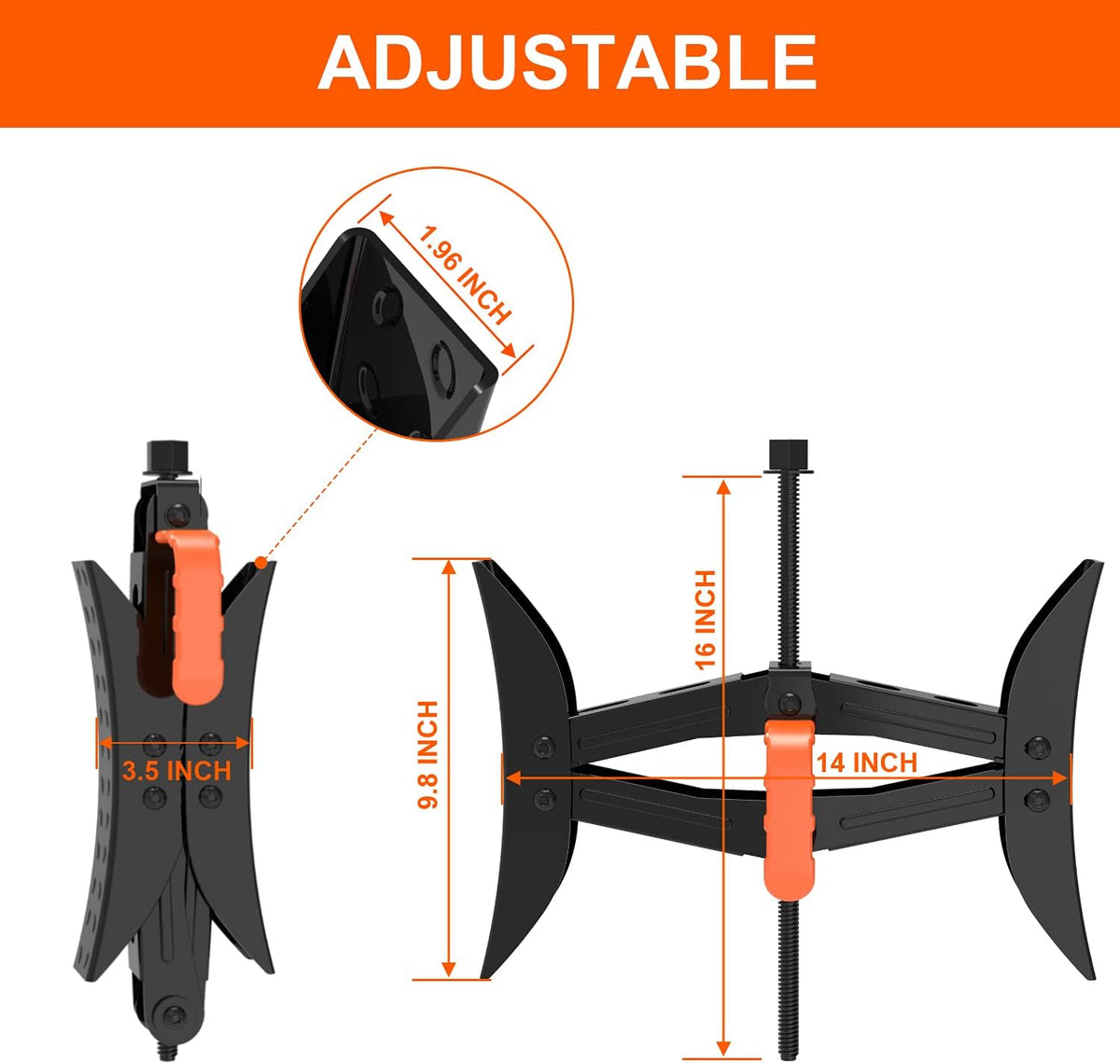 X Shaped Wheel Chock Stabilizers 2 Sets with Accessories C386