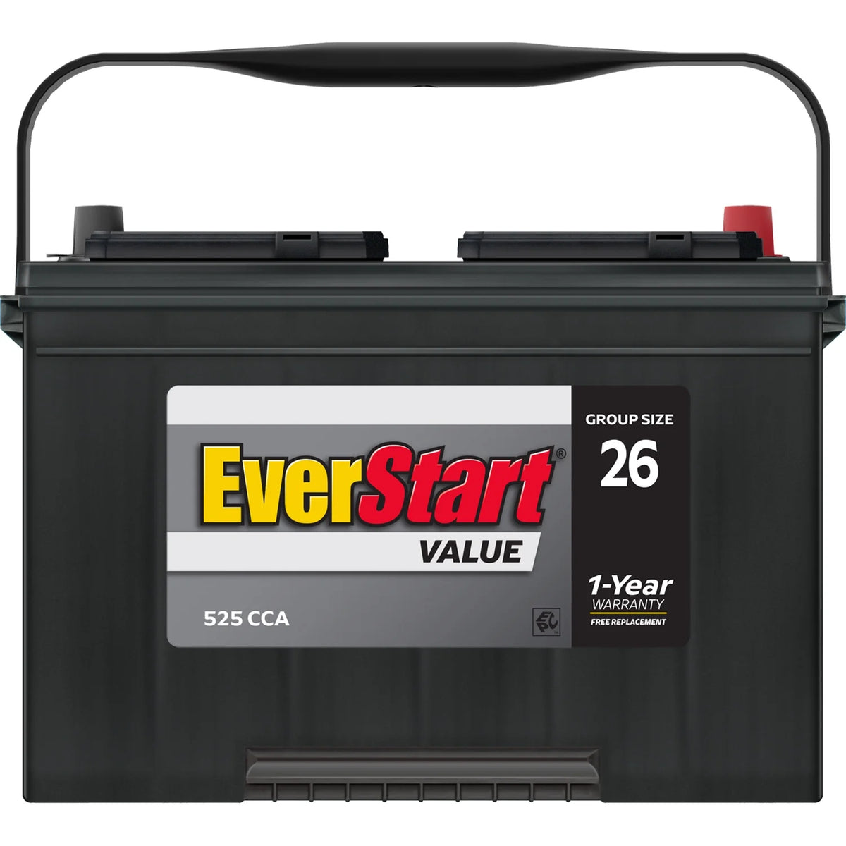 Lead Acid Automotive Battery Group Size 26 12 Volt 525 CCA P6957