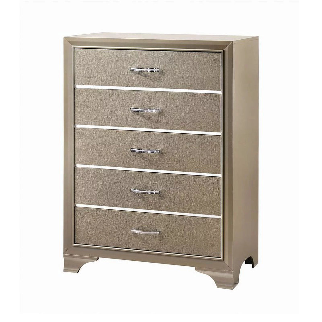 Metallic Champagne Bedroom Set I1908