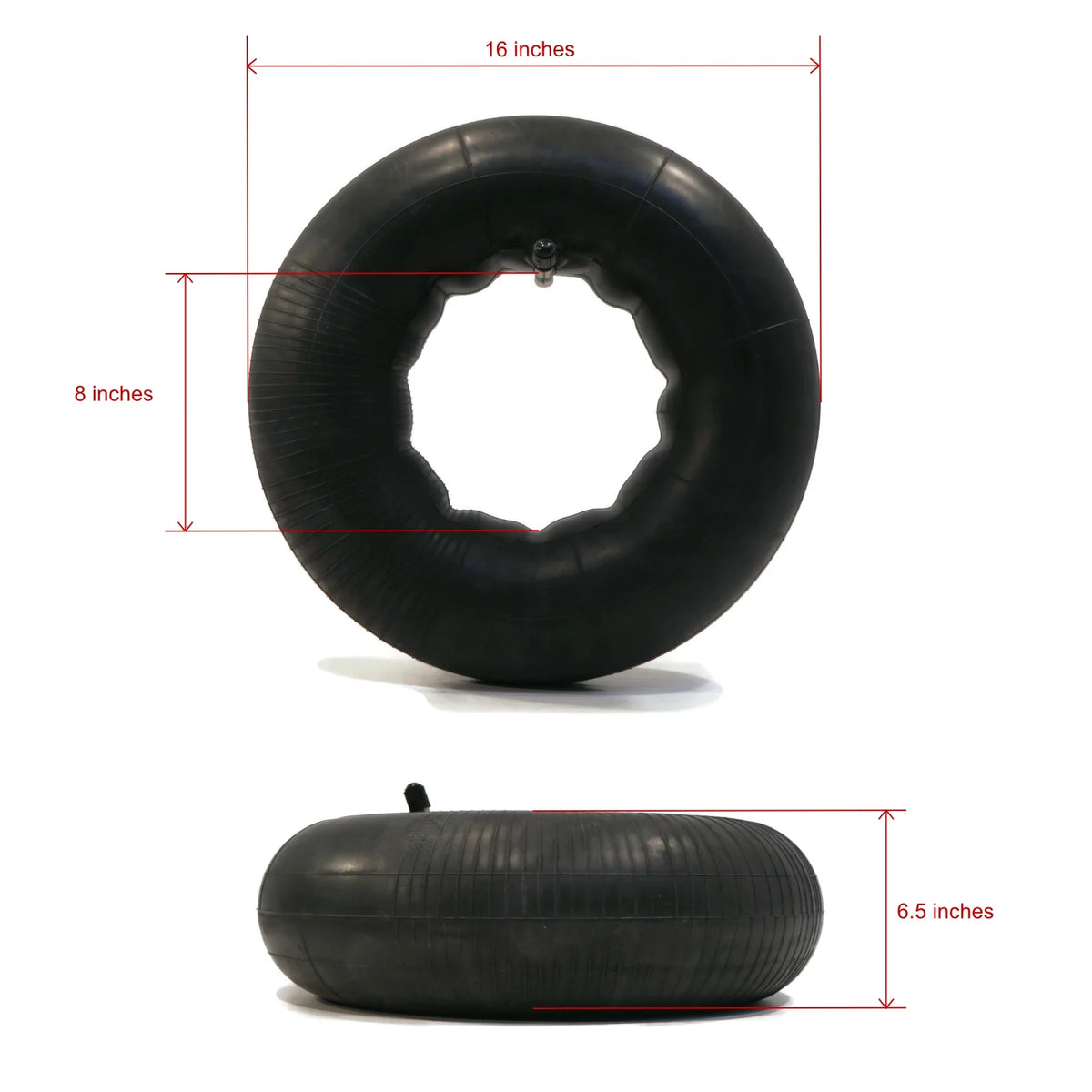 4 Tire Inner Tubes 16x6.50x8 TR13 Straight Valve Stem A1308