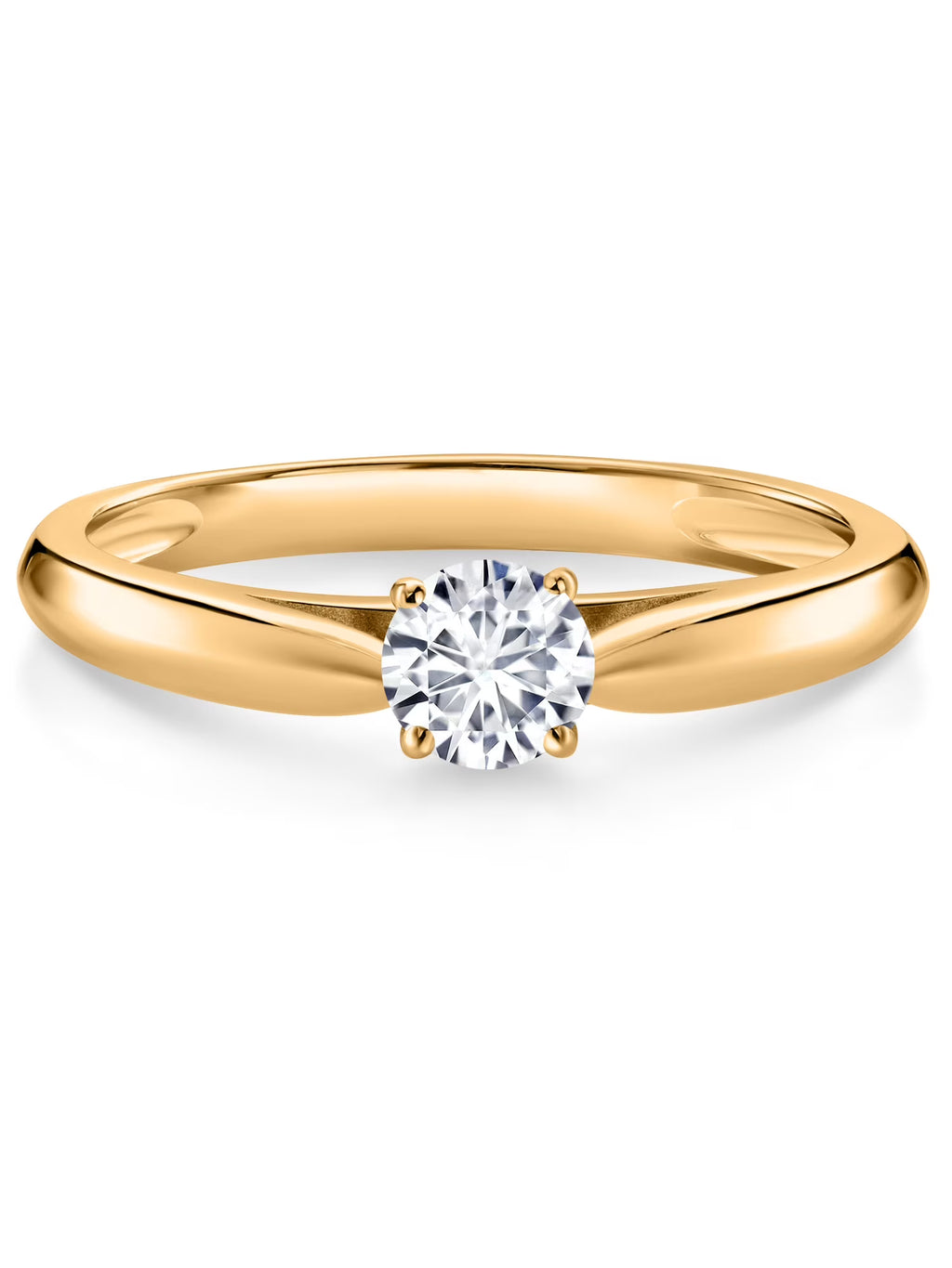 10K Yellow Gold Lab Grown Diamond Solitaire Engagement Ring O782