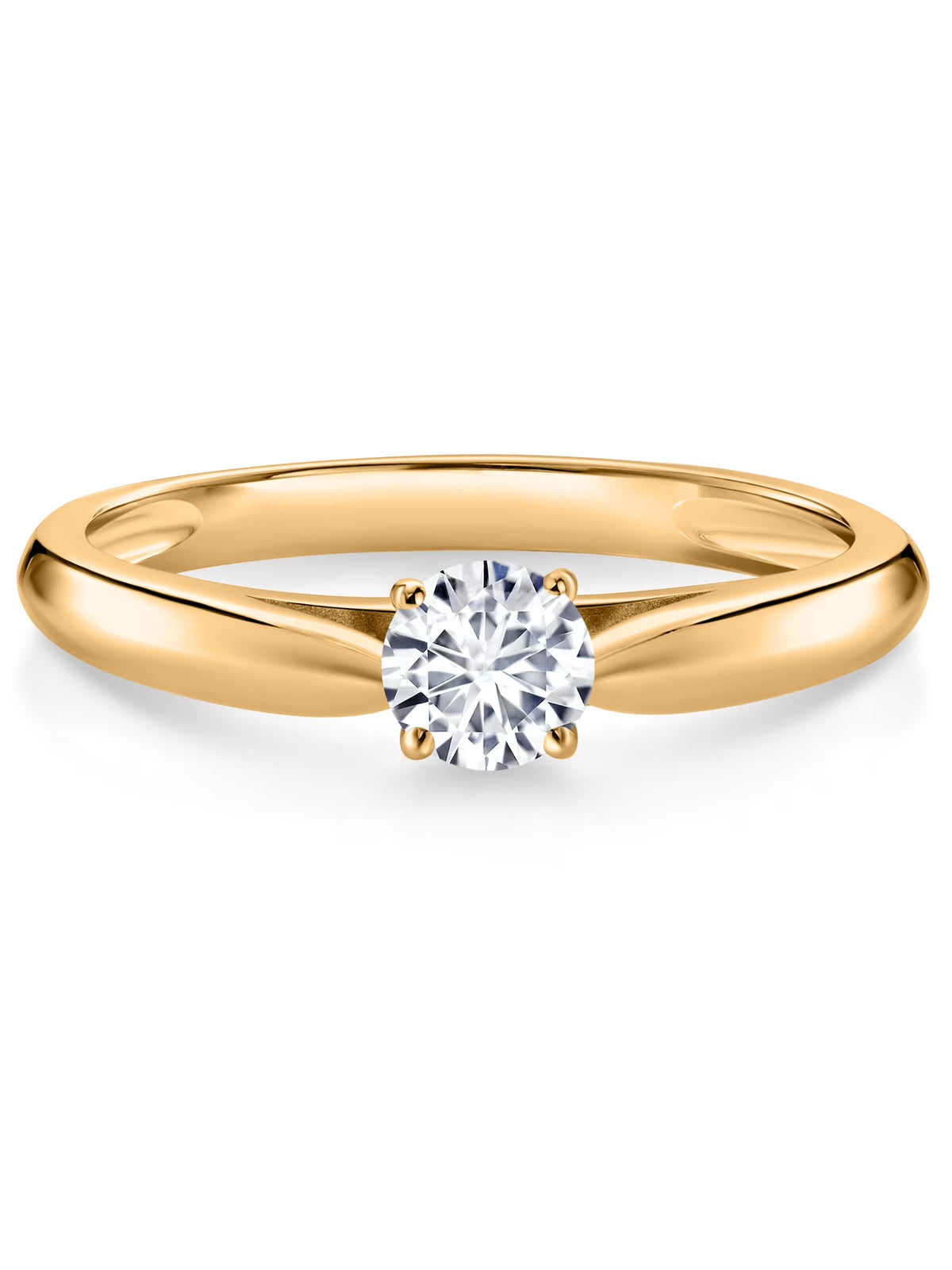 10K Yellow Gold Lab Grown Diamond Solitaire Engagement Ring O782