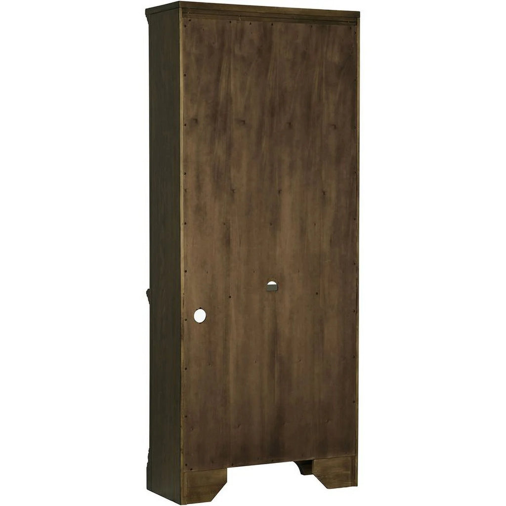 5-shelf Bookcase Burnished Oak R601498