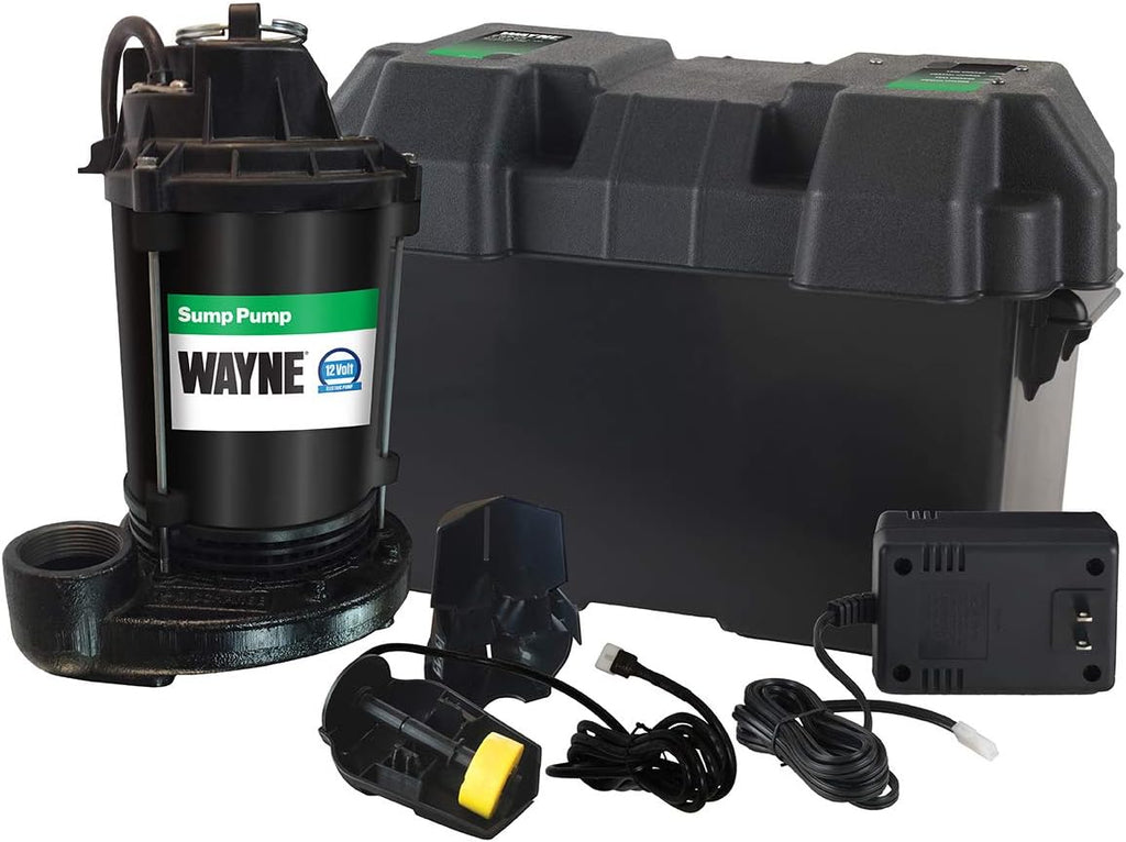 1/2 HP Sump Pump with Vertical Float Switch and 12 Volt Battery Back Up B5149
