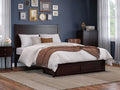 14" Queen Wood Platform Bed Frame with Foot Drawer Storage F43935