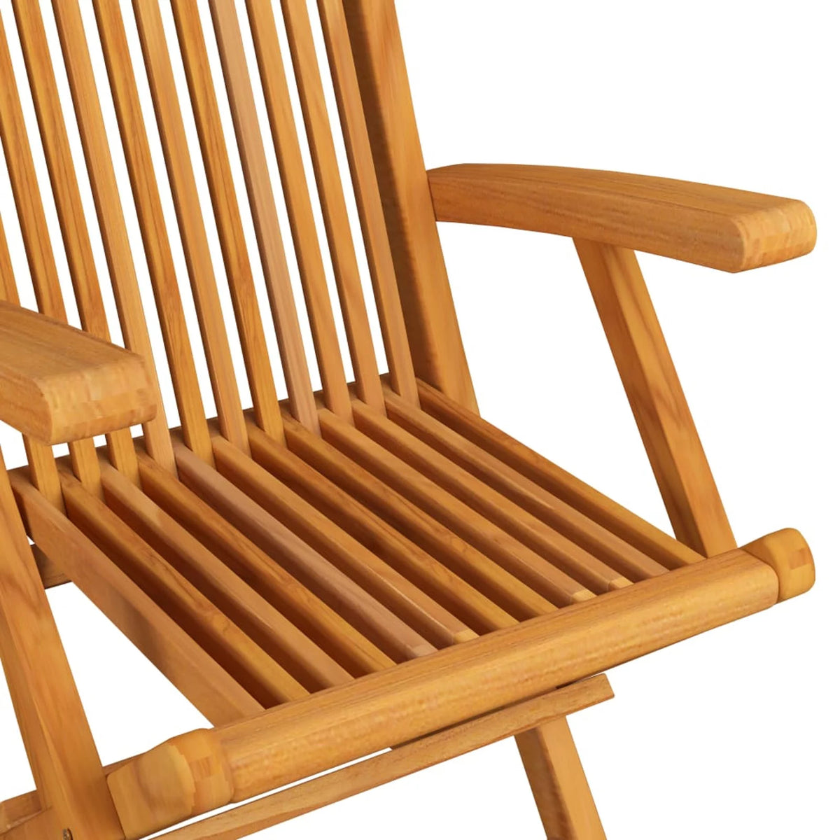 2 Piece Folding Teak Wood Outdoor Dining Chair with Cushion A190