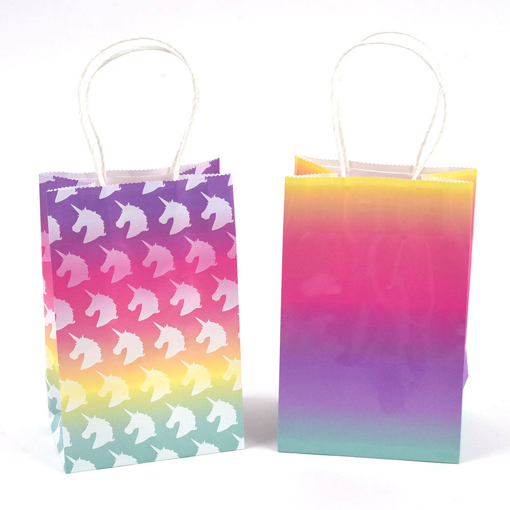 8 Count Rainbow Unicorn Gift Bags E587462