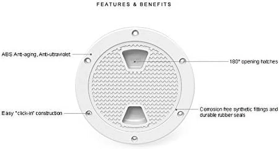 White Circular Non Slip Inspection Hatch D9693