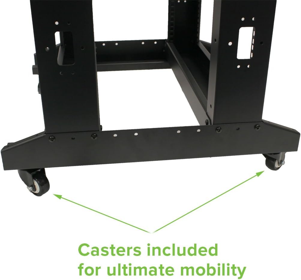 4ft 19 Inch 22U 4-Post Network Server Relay Rack with Casters T677577