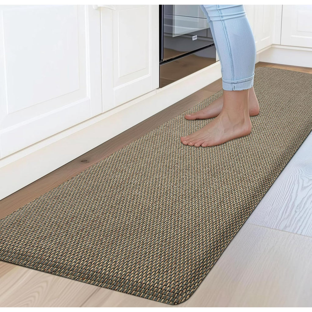 Grey/Green 17.3"x47" Anti-Fatigue Non Slip Kitchen Mat W303
