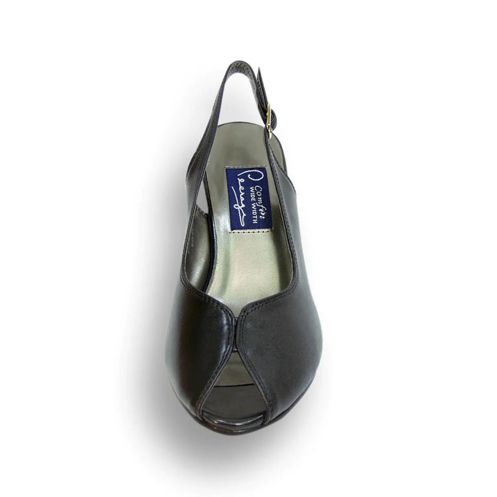 Wide Width Leather Slingback Pumps U127589