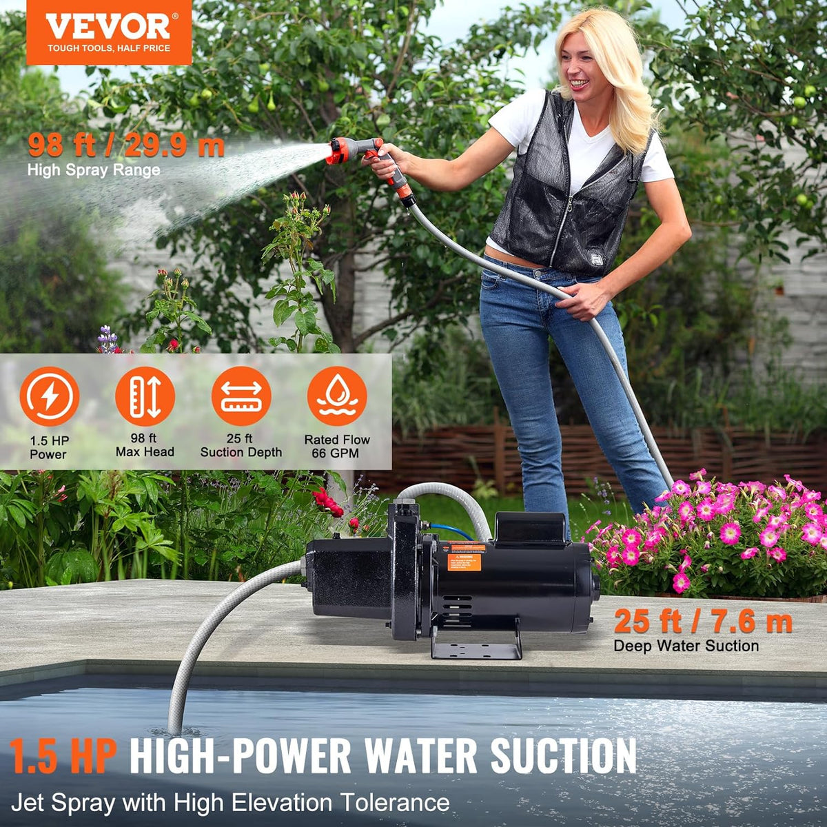 1.5 HP Cast Iron Shallow Well Jet Water Pump Y926