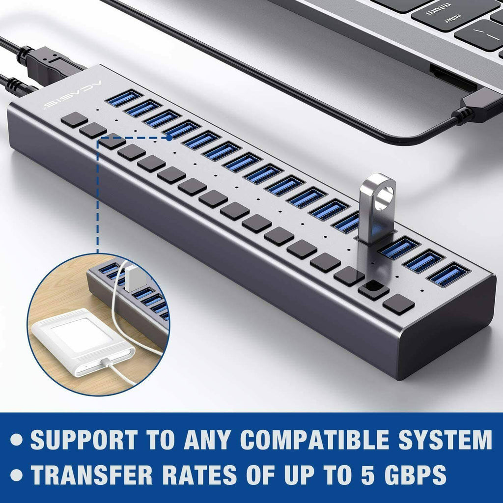 16 Ports 90W USB 3.0 Data Hub V589