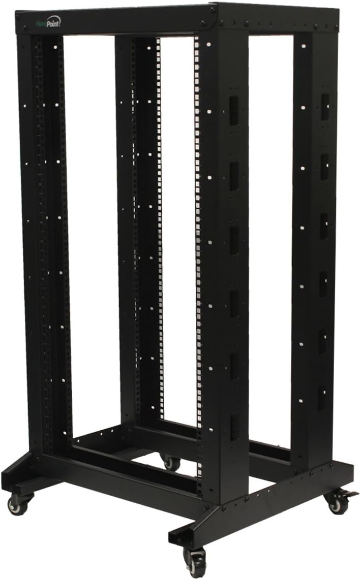 4ft 19 Inch 22U 4-Post Network Server Relay Rack with Casters T677577