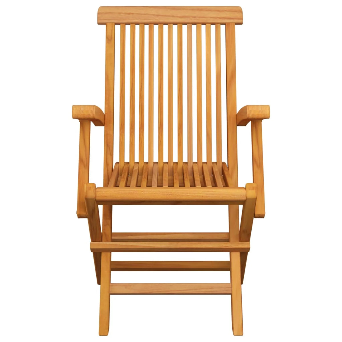 2 Piece Folding Teak Wood Outdoor Dining Chair with Cushion A190
