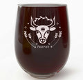 Etched 17Oz Stemless Wine Glass J556