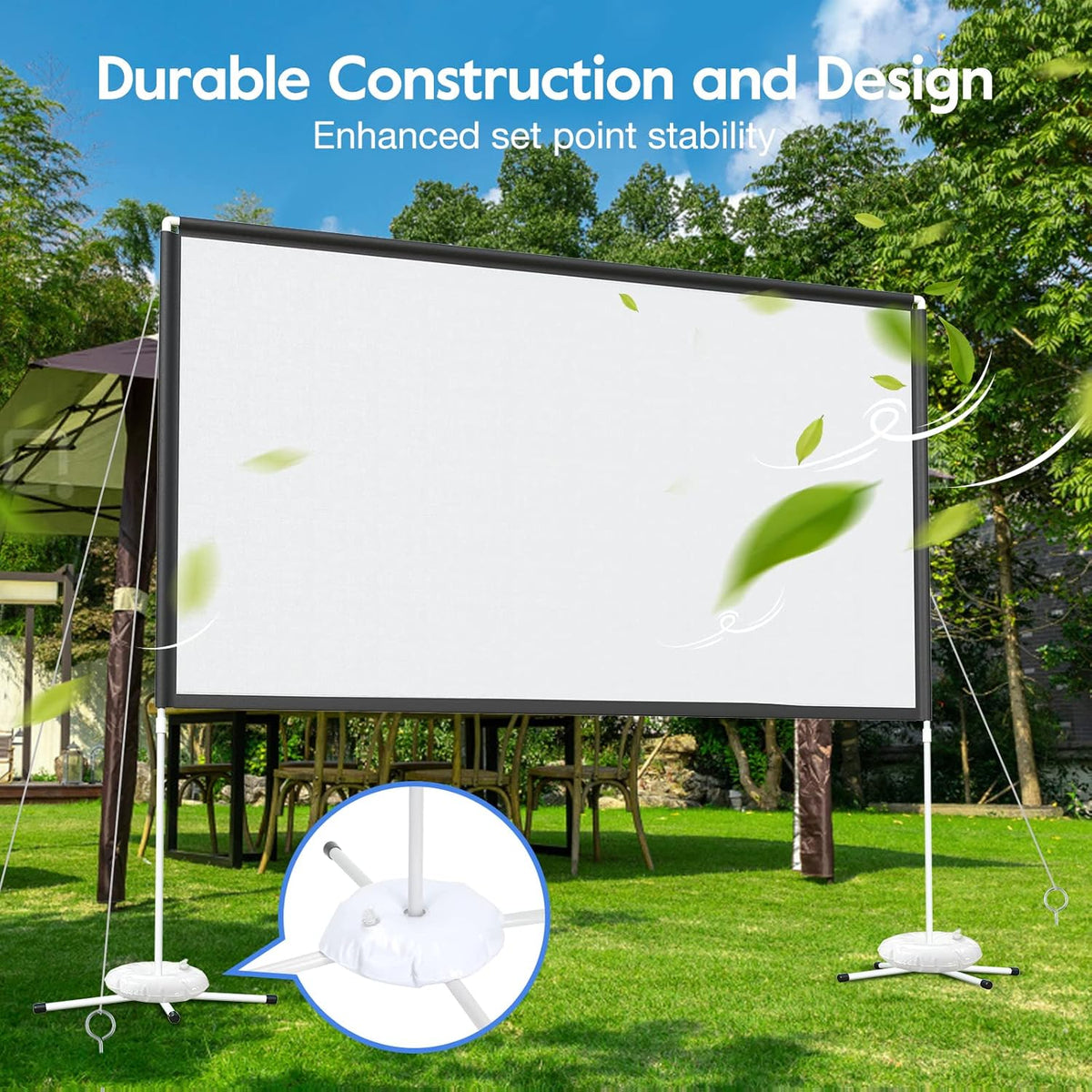 120 inch 16:9 Portable Projection Screen with Stand X6097