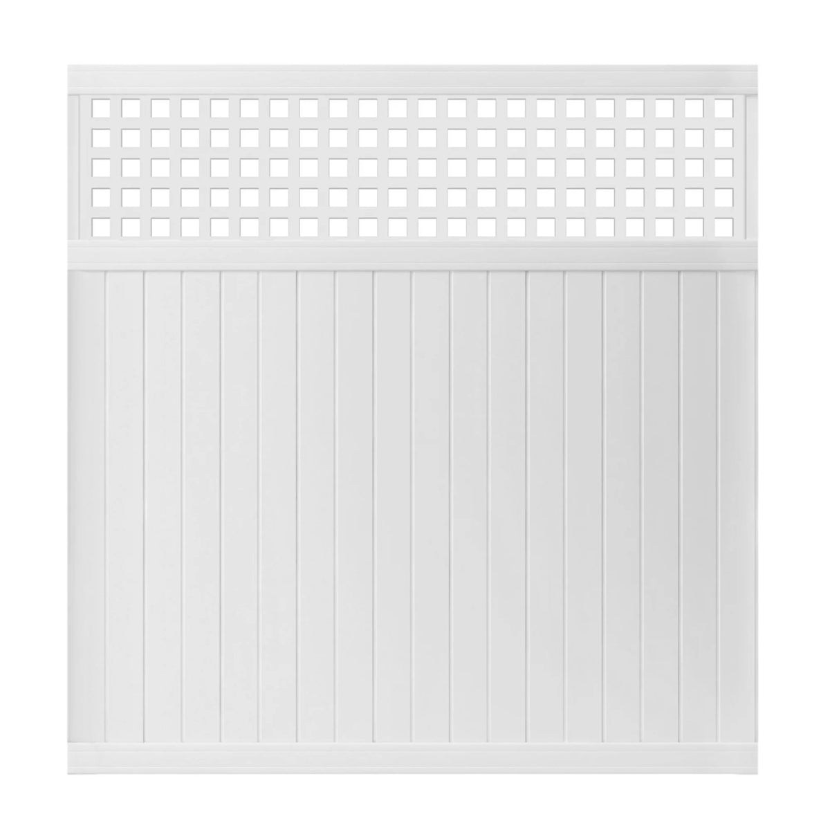 White Vinyl Lattice Top Fence Panel Z2459