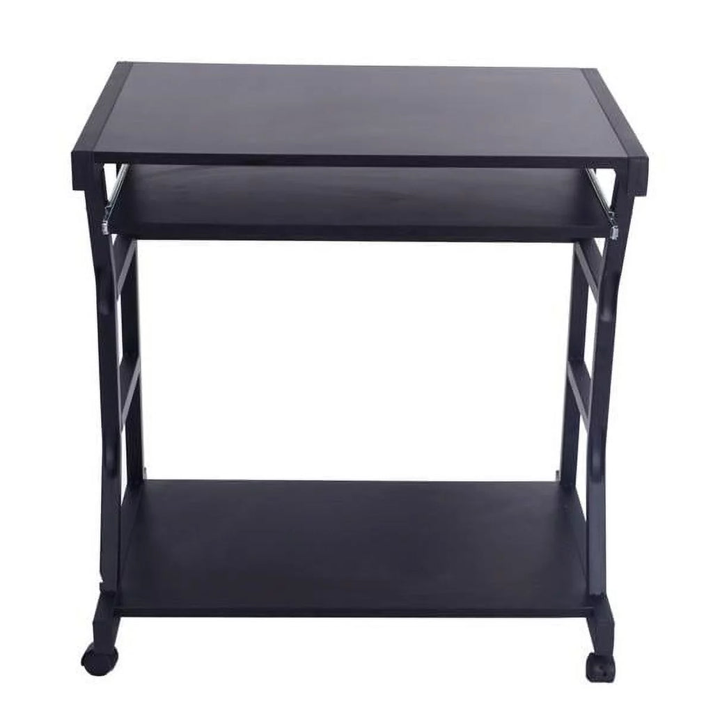 Black Four-wheel Computer Desk G8142