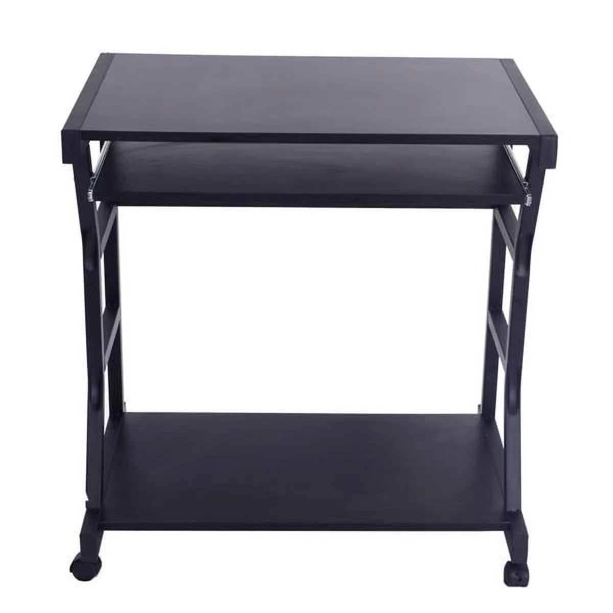 Black Four-wheel Computer Desk G8142