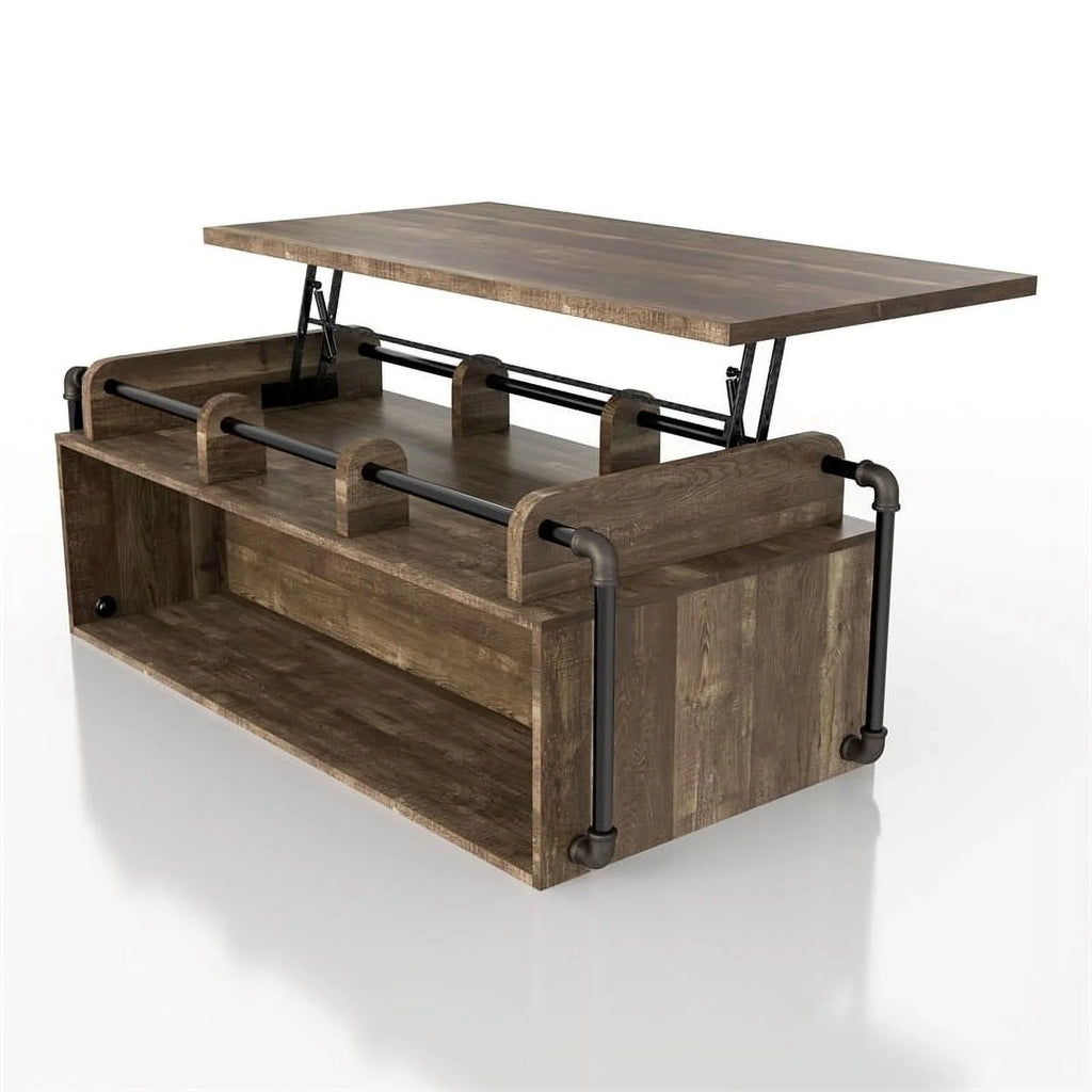 Modern Wood Lift-Top Coffee Table in Reclaimed Oak S180611