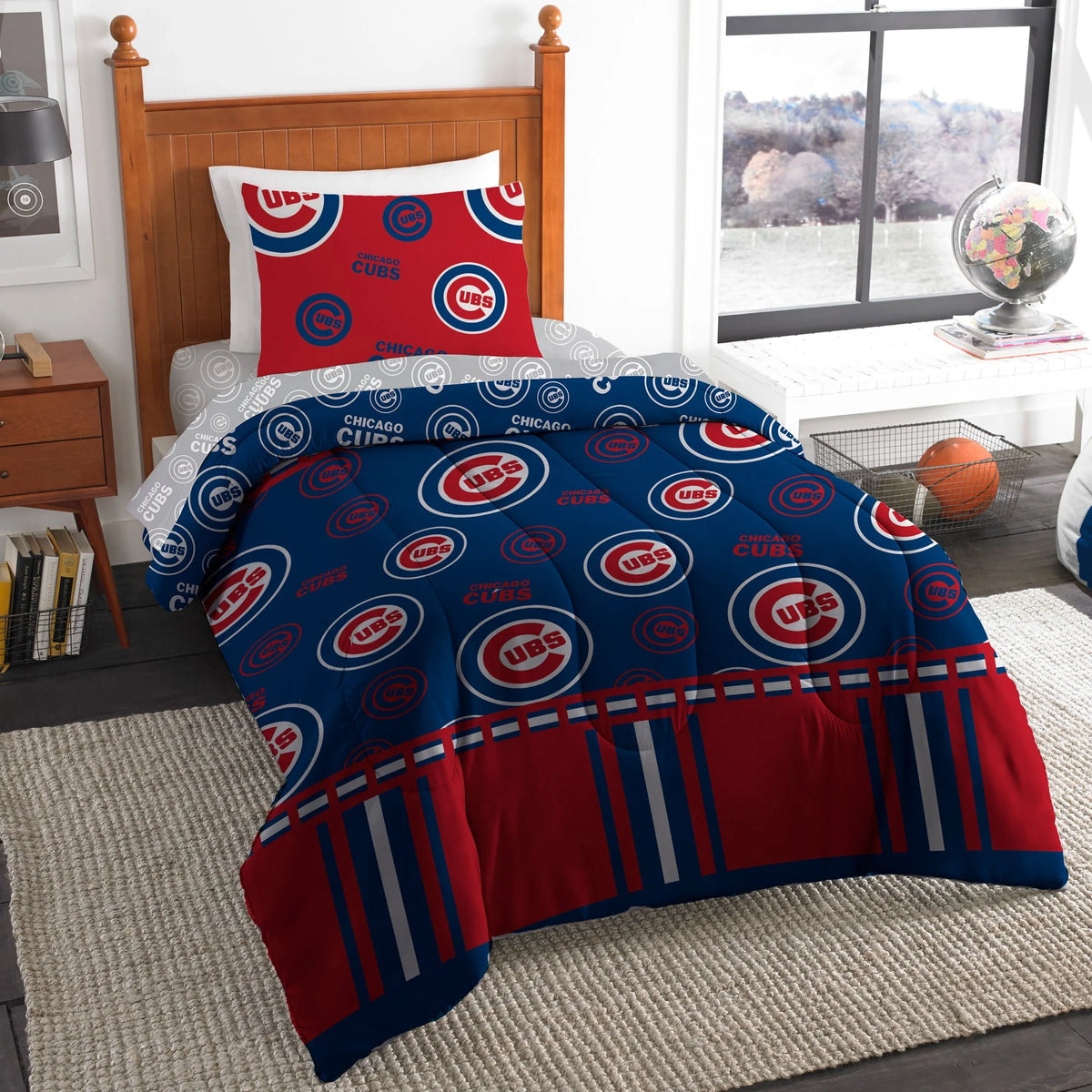 Queen Size 5 Piece Polyester Bed In Bag Set N661