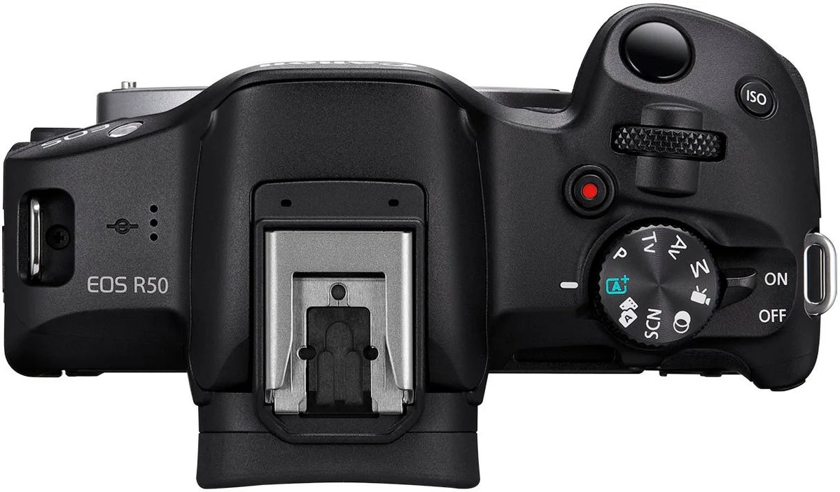 Canon EOS R50 Mirrorless Camera with 18-45mm, EF 75-300mm & 420-800mm Lenses + Mount Adapter + 20 Essential Accessories I982