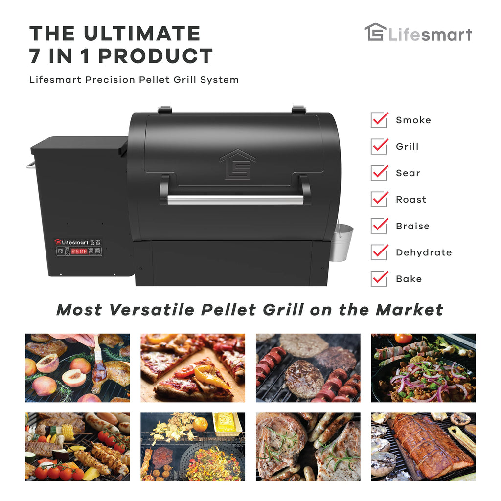 2000 Square Inch Pellet Grill and Smoker with Dual Meat Probes D308037