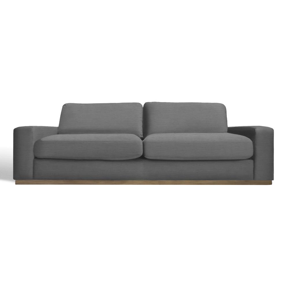 Stone Gray Fabric Platform Sofa N846410