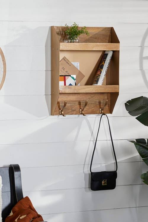 Brown Metal Industrial Wall Shelf N8989