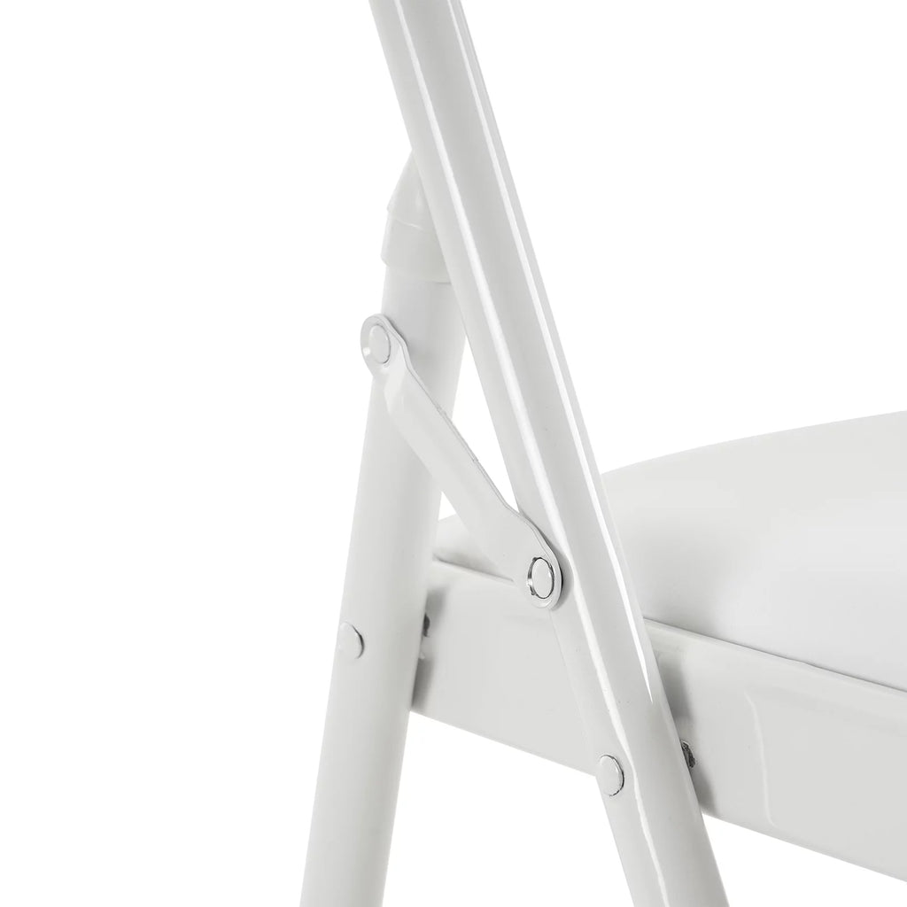 6 Pack Black Folding Chairs Cushioned Padded Seat Metal Frame N56191