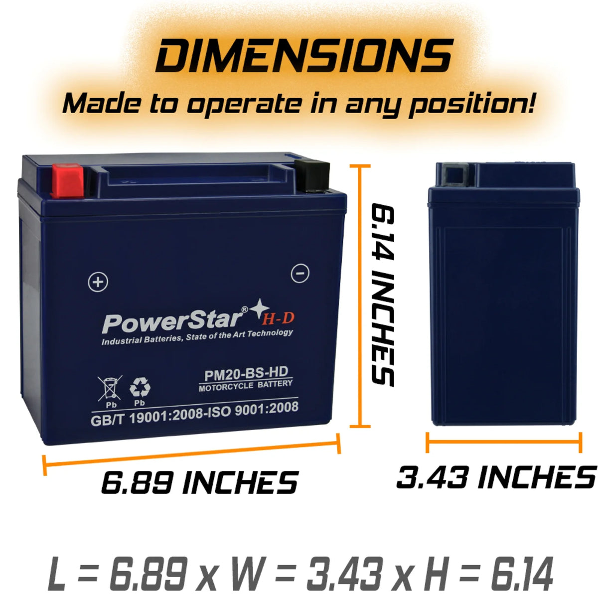 12 Volt Motorcycle Battery T766044
