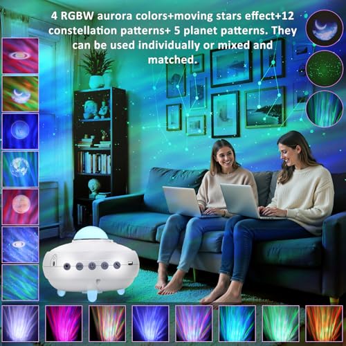 Laser Christmas Projector Lights Outdoor, Red and Green Stars, IP65 Waterproof O182574