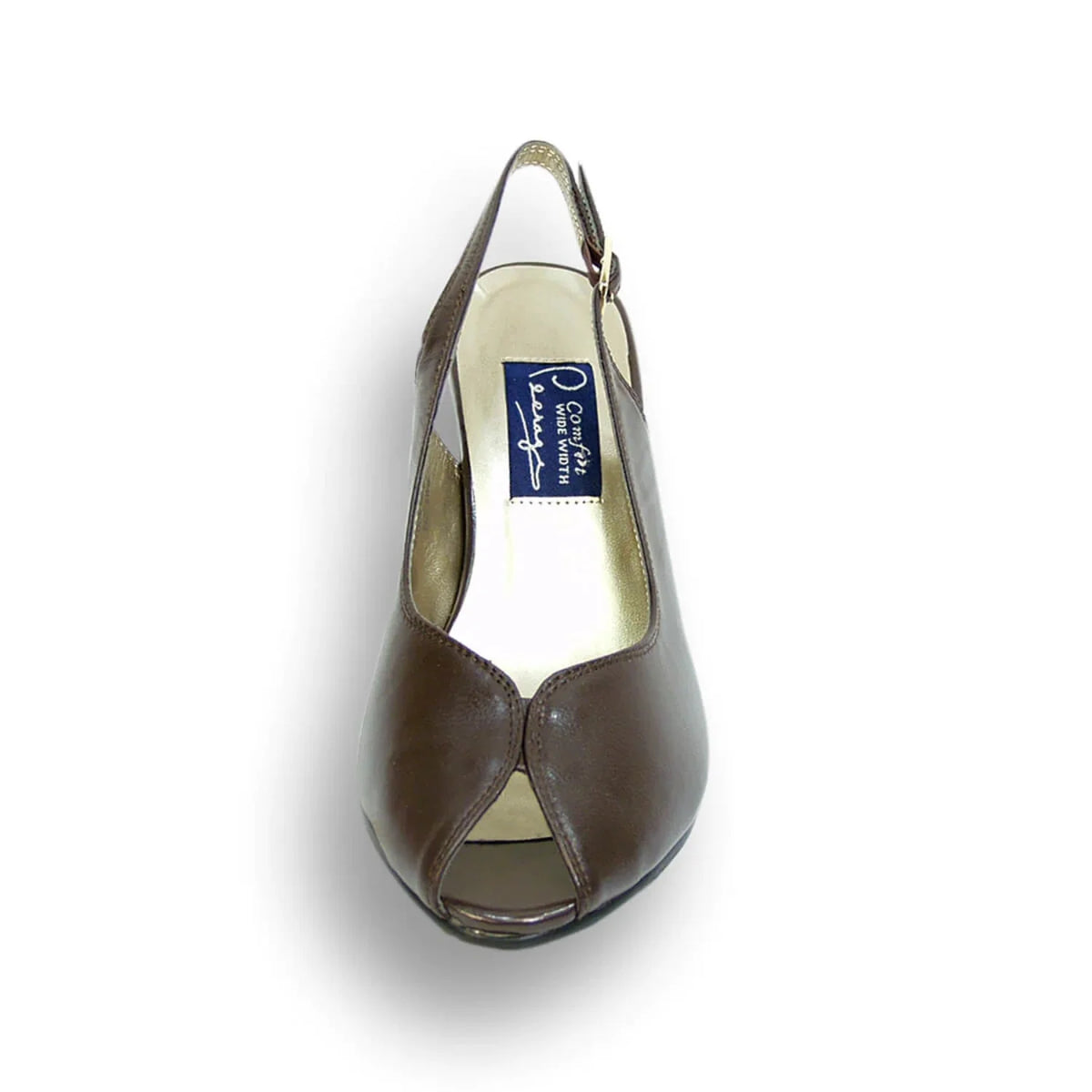 Wide Width Leather Slingback Pumps U127589