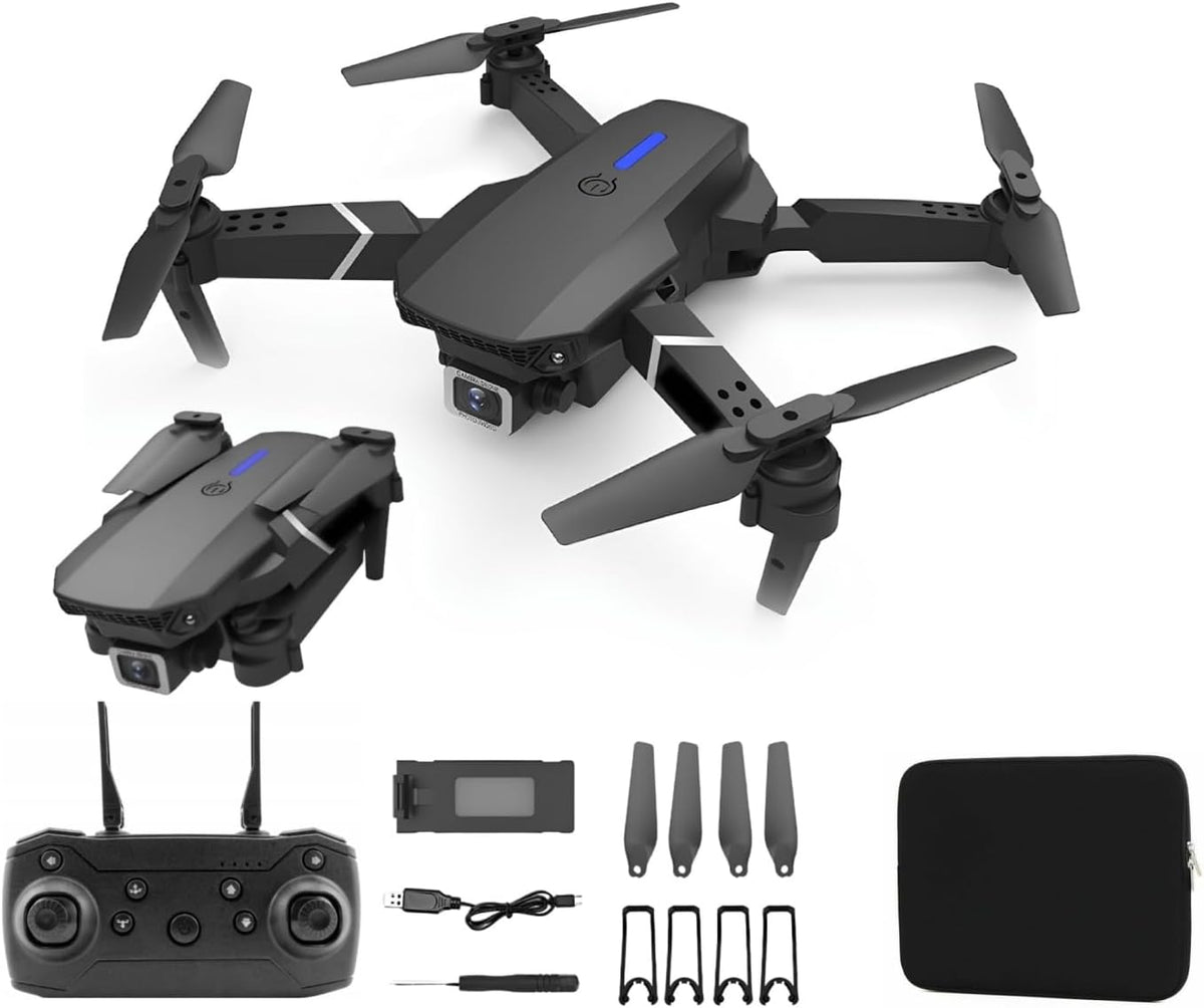 Black Foldable RC Helicopter Drone with 1080P Dual HD Camera A1522