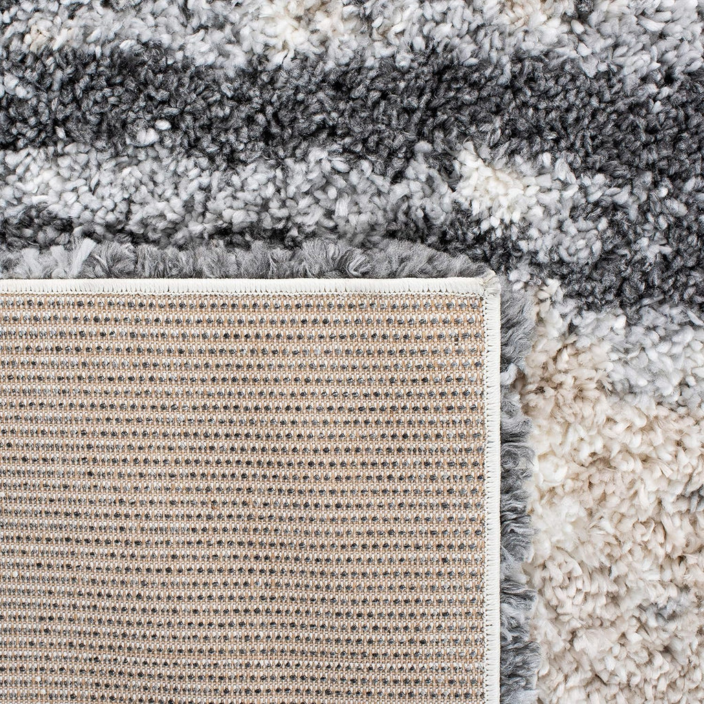 Grey & Ivory 8' x 10' Shag Area Rug P188025