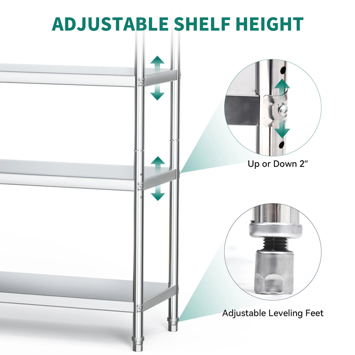 Stainless Steel 4 Tier Storage Shelf I149398