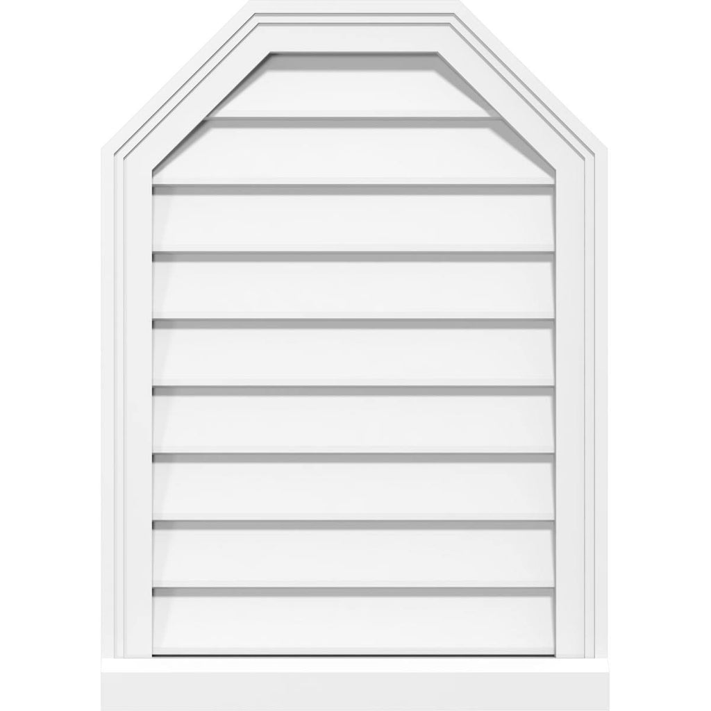 Octagonal Top Surface Mount PVC Gable Vent W83558
