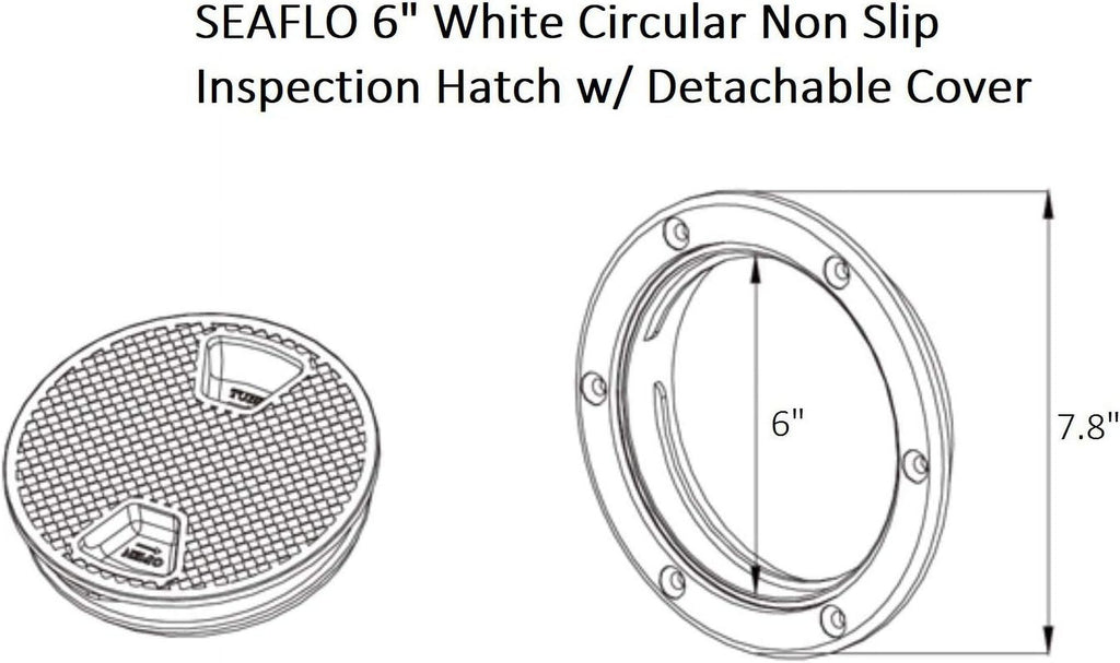 White Circular Non Slip Inspection Hatch D9693