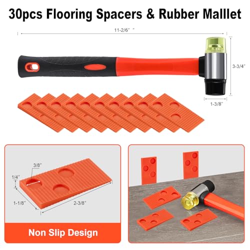 Laminate Wood Flooring Installation Hammer with Tapping Block and Knee Pad B851508