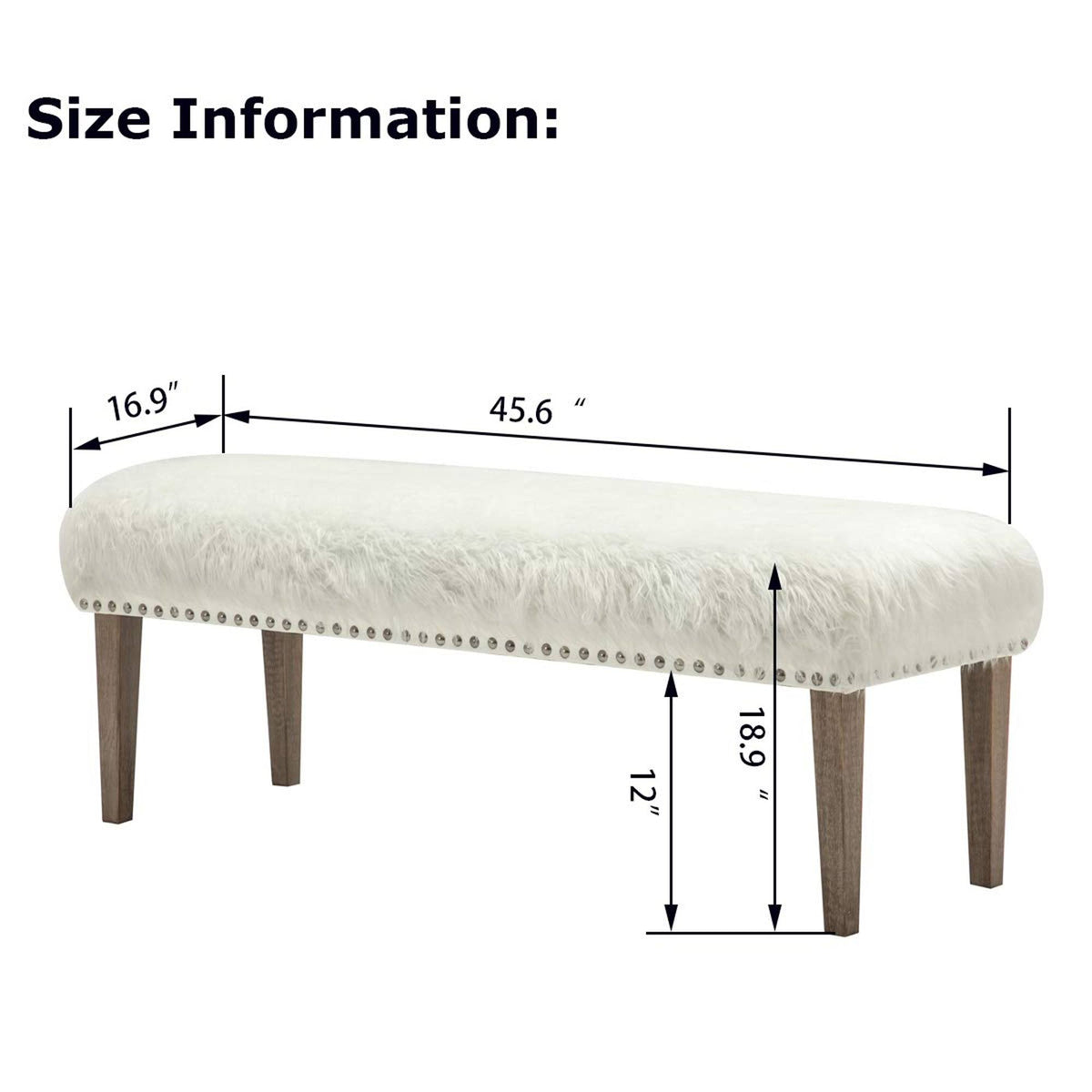 White Faux Leather Makeup Bench U734843