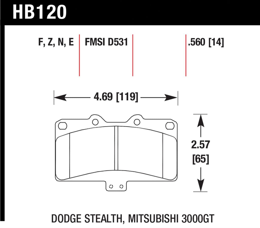 HPS Brake Pads W98597